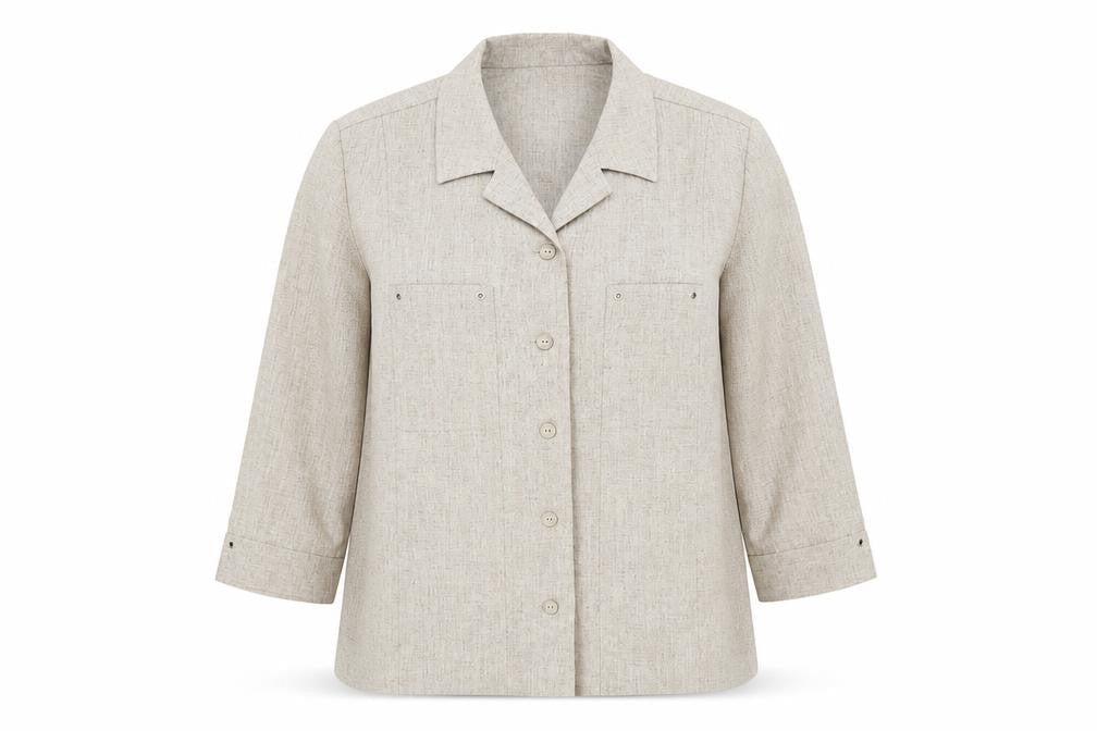 Oscar B Womens Beige Jacket Blazer Size 16 Button