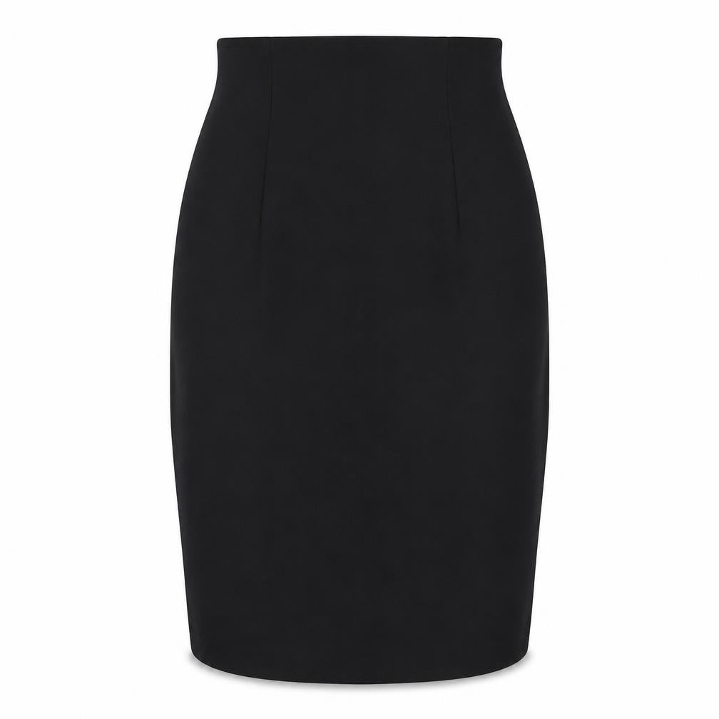 Platinum Womens Black Polyester Straight & Pencil Skirt Size 10 Zip