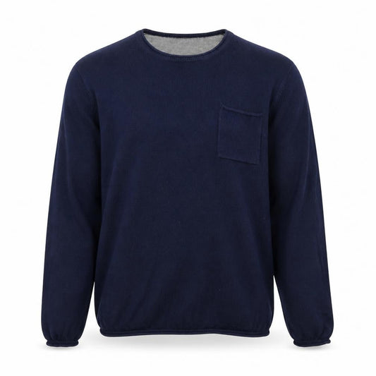 Springfield Mens Blue Round Neck Cotton Pullover Jumper Size L