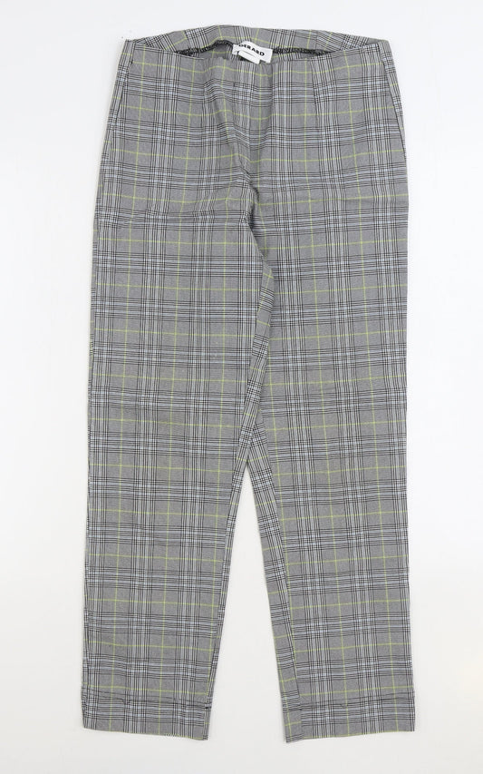 Gerard Womens Black Plaid Polyester Trousers Size 12 L27 in Regular Zip