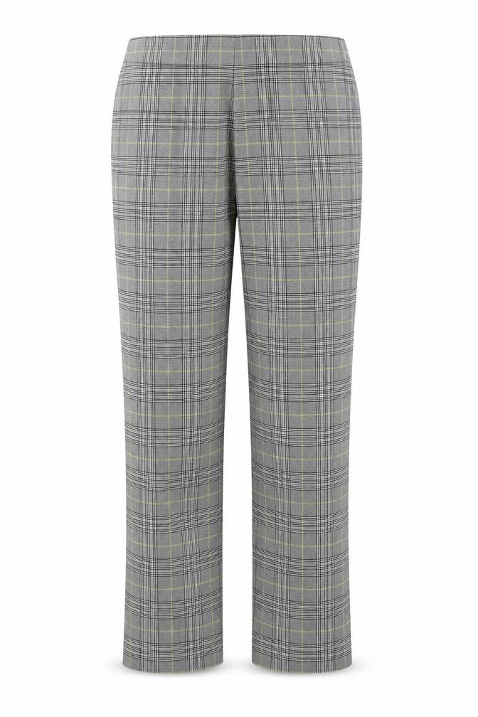 Gerard Womens Black Plaid Polyester Trousers Size 12 L27 in Regular Zip