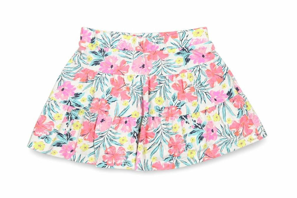 Dunnes Stores Girls Multicoloured Floral Cotton A-Line Skirt Size 2-3 Years Regular Pull On