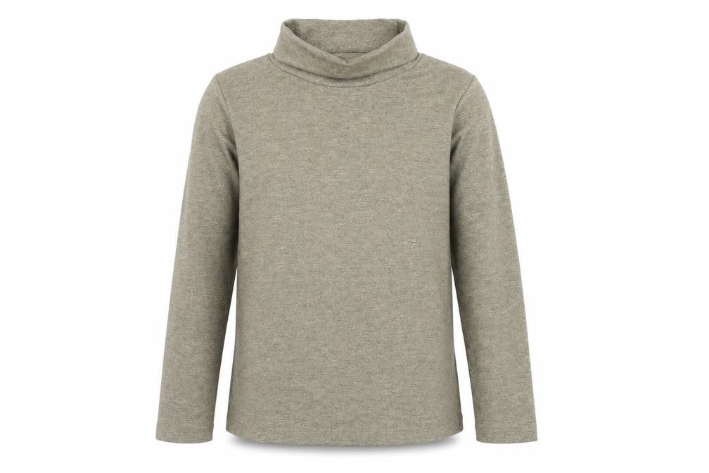 Preworn Girls Gold Polyester Basic T-Shirt Size 6 Years Roll Neck Pullover