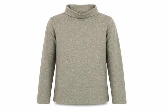 Preworn Girls Gold Polyester Basic T-Shirt Size 6 Years Roll Neck Pullover