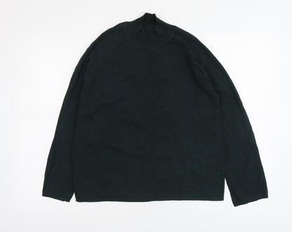 Next Womens Green Round Neck Viscose Pullover Jumper Size 10