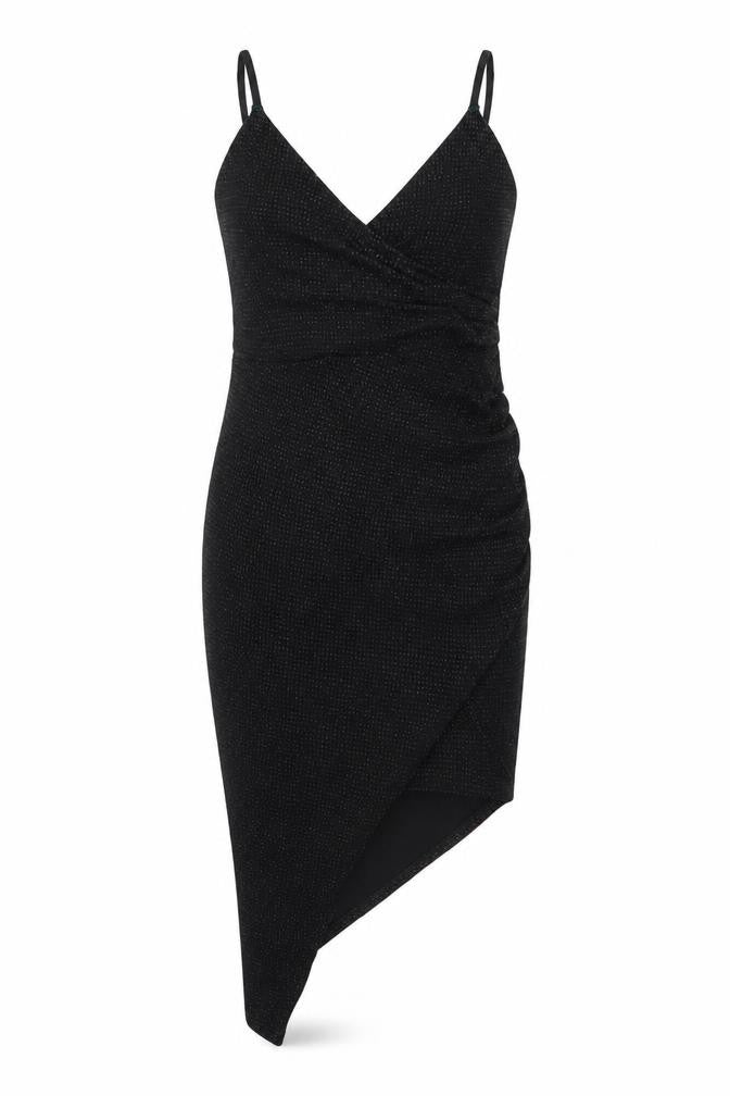 Quiz Womens Black Nylon Bodycon Size 12 V-Neck Pullover