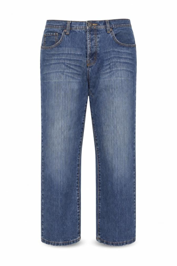 Hoi Polloi Mens Blue Cotton Straight Jeans Size 32 in L29 in Regular Button