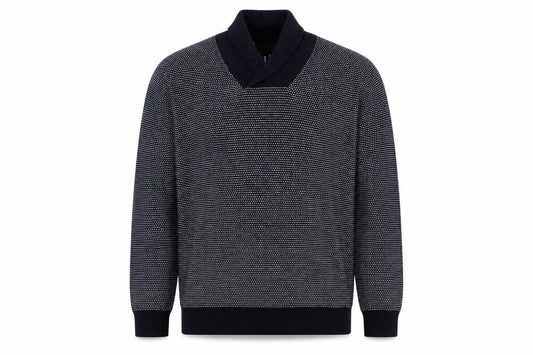H&M Mens Black Collared Cotton Pullover Jumper Size M
