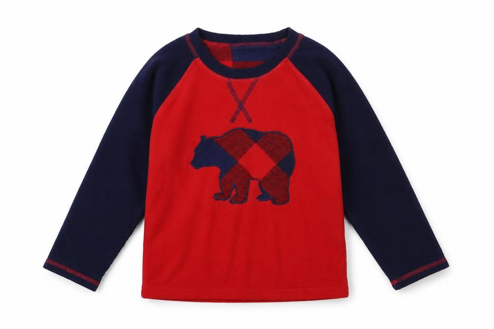 Dunnes Stores Boys Red Colourblock Polyester Pullover Sweatshirt Size 5-6 Years Pullover - Bear