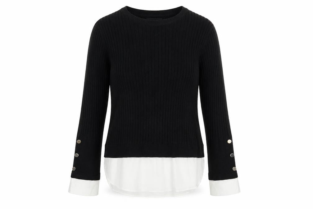 Primark Womens Black Crew Neck Acrylic Pullover Jumper Size M
