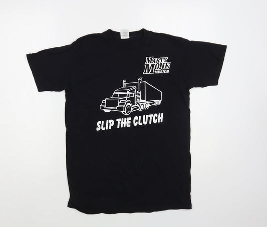 Fruit of the Loom Womens Black Cotton Basic T-Shirt Size S Crew Neck - Marty Mone