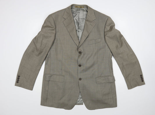Marks and Spencer Mens Grey Wool Jacket Blazer Size 42