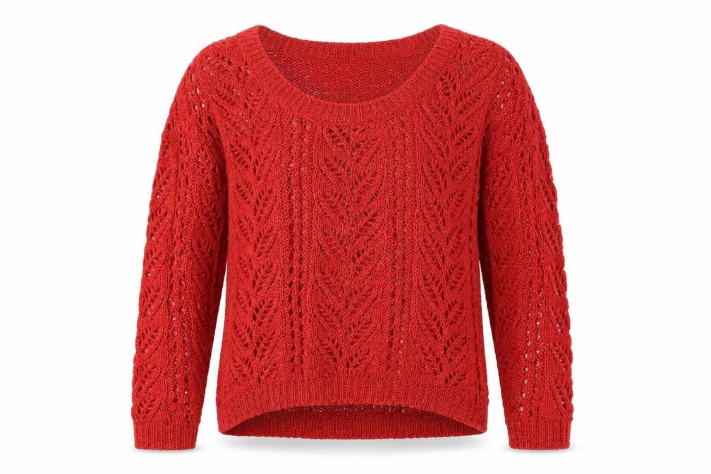 Atmosphere Womens Red Round Neck Acrylic Pullover Jumper Size 10
