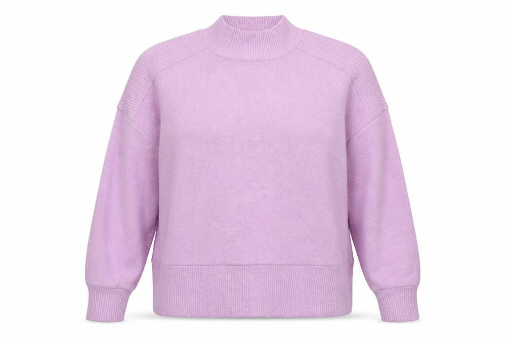 Dunnes Stores Womens Purple Mock Neck Polyester Pullover Jumper Size L