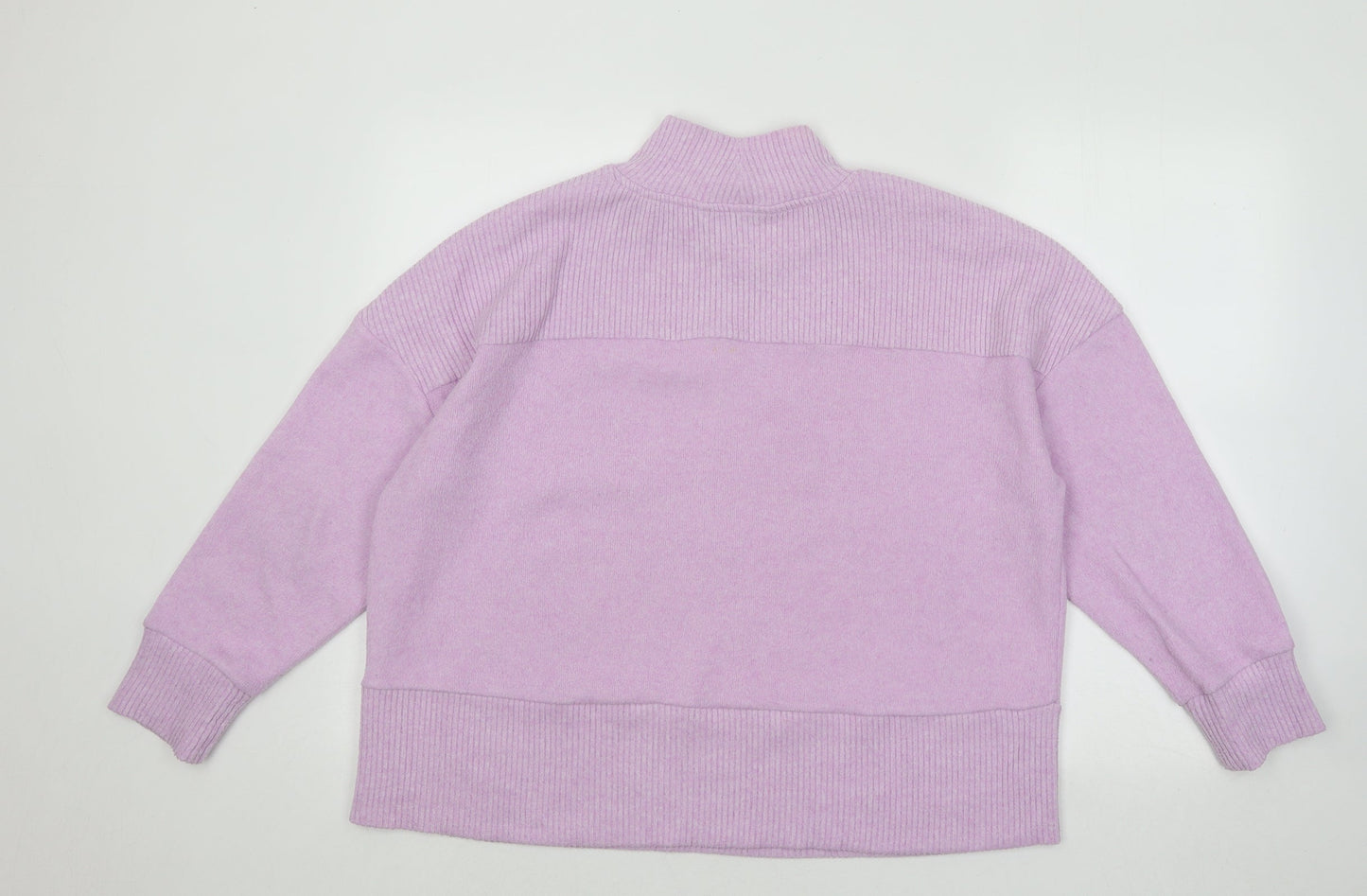 Dunnes Stores Womens Purple Mock Neck Polyester Pullover Jumper Size L