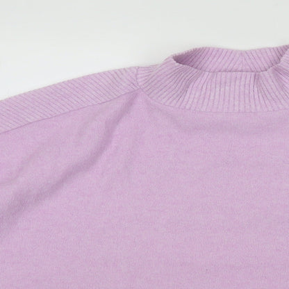 Dunnes Womens Purple Mock Neck Polyester Pullover Jumper Size L