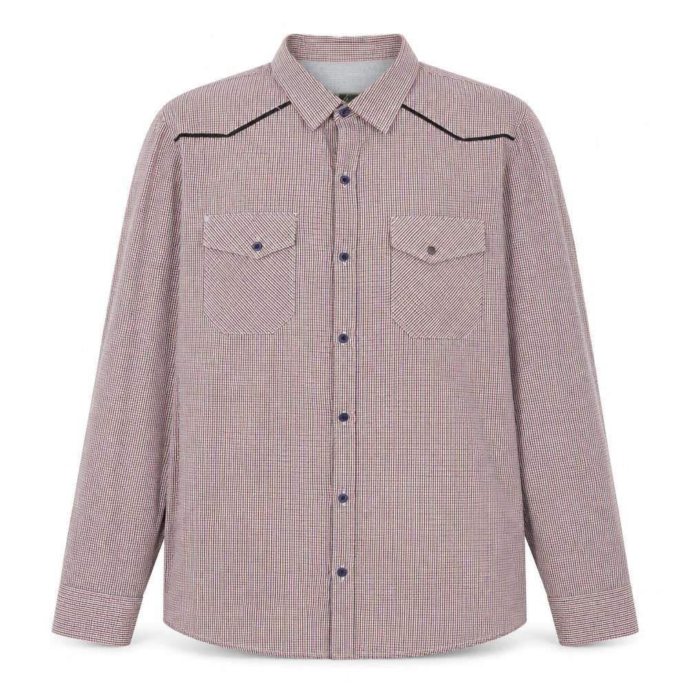 Risa Mens Multicoloured Check Polyester Button-Up Size XL Collared Button