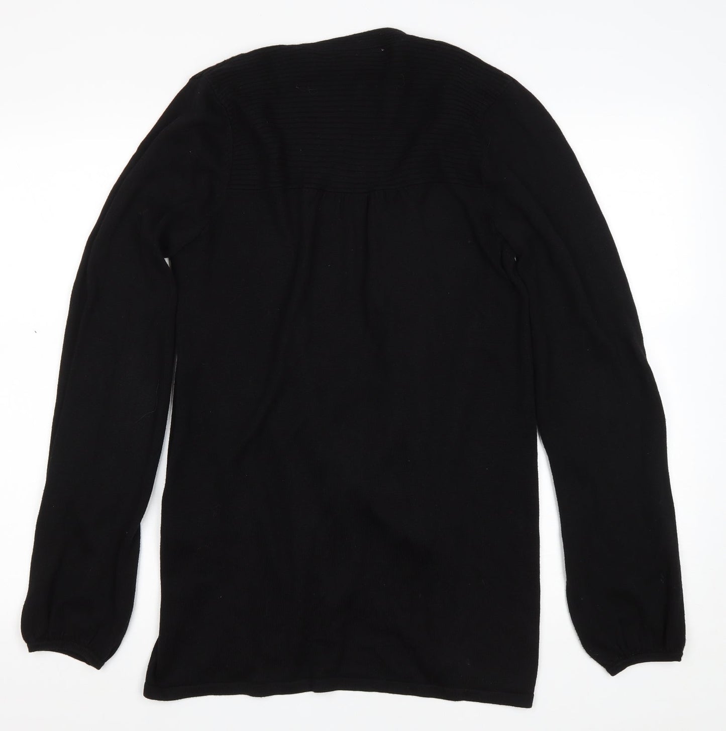 Wallis Womens Black V-Neck Viscose Cardigan Jumper Size S
