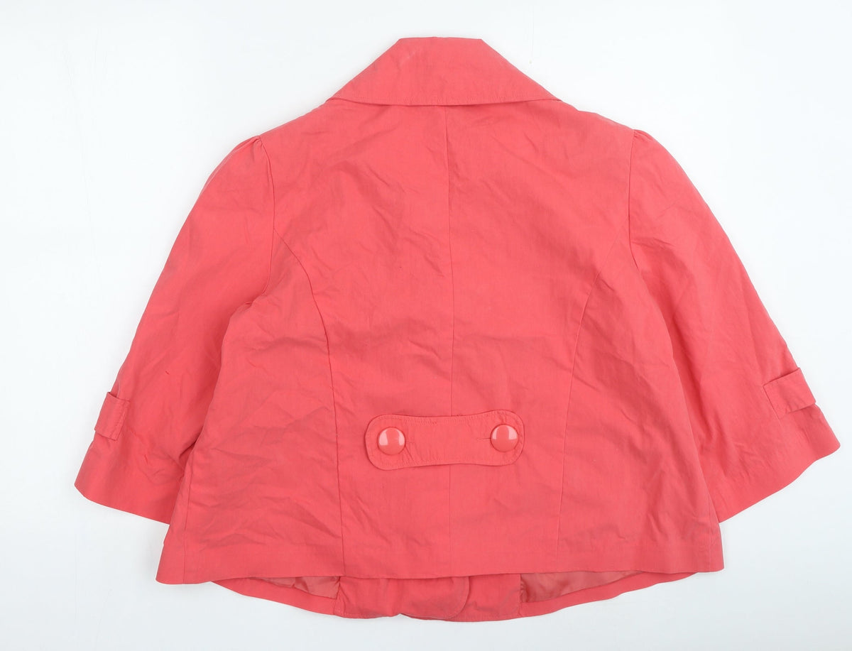 Dunnes Stores Womens Pink Jacket Size 14 Button