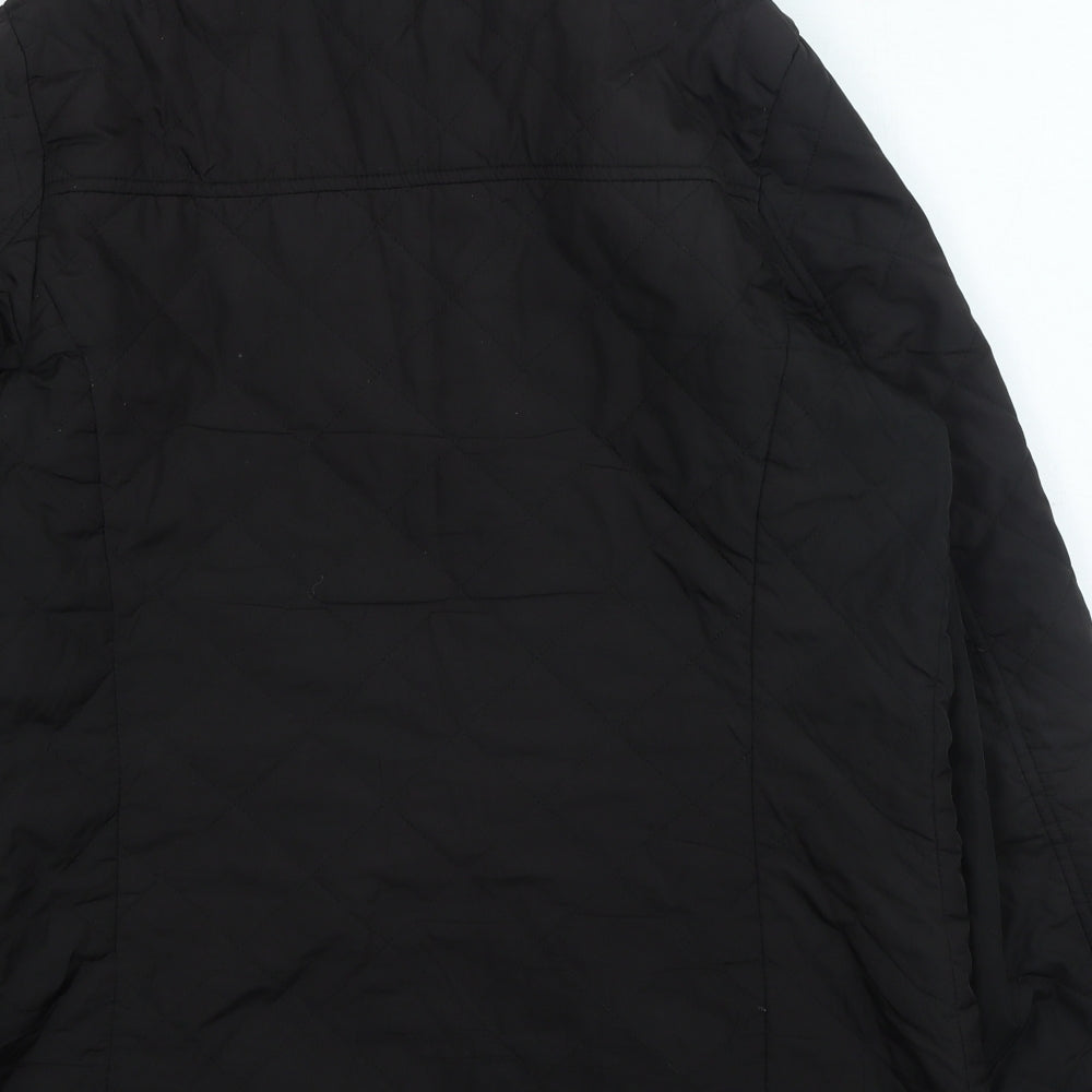 Dorothy Perkins Womens Black Rain Coat Coat Size 14 Zip
