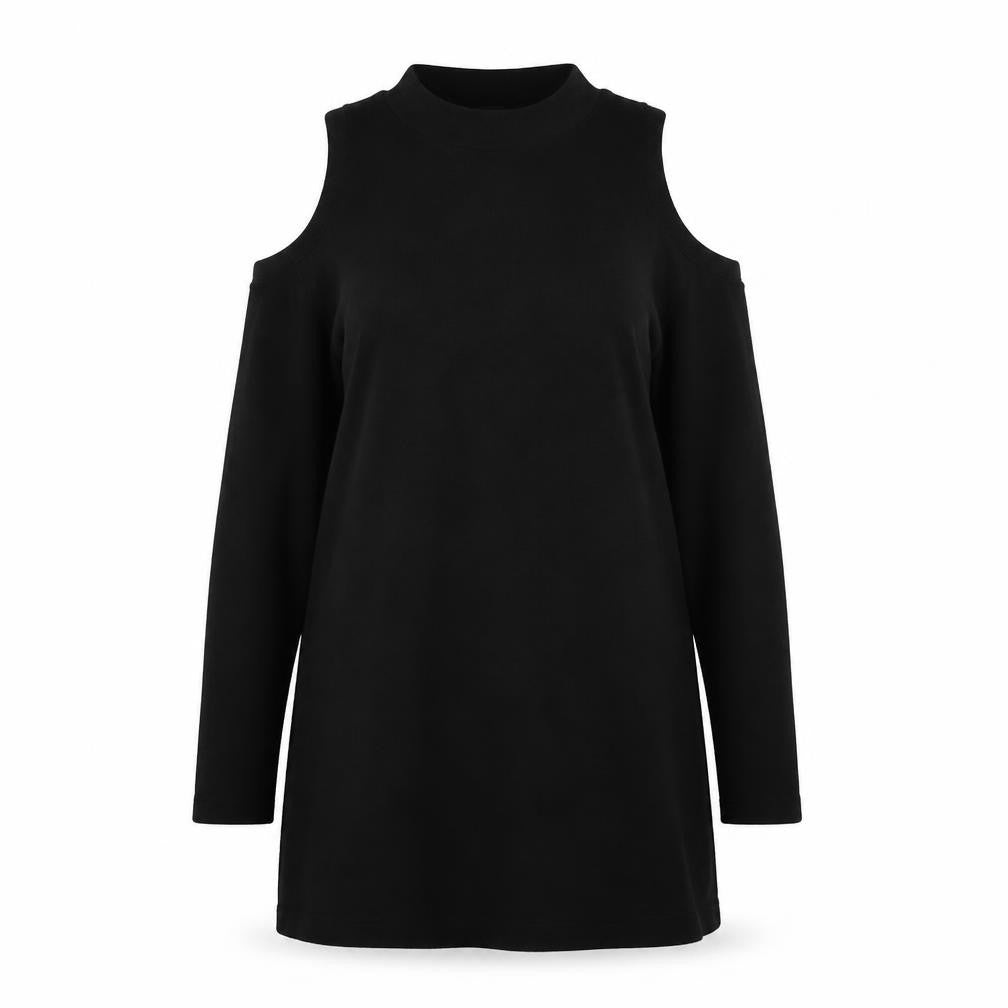 River Island Womens Black Round Neck Viscose Pullover Jumper Size 8