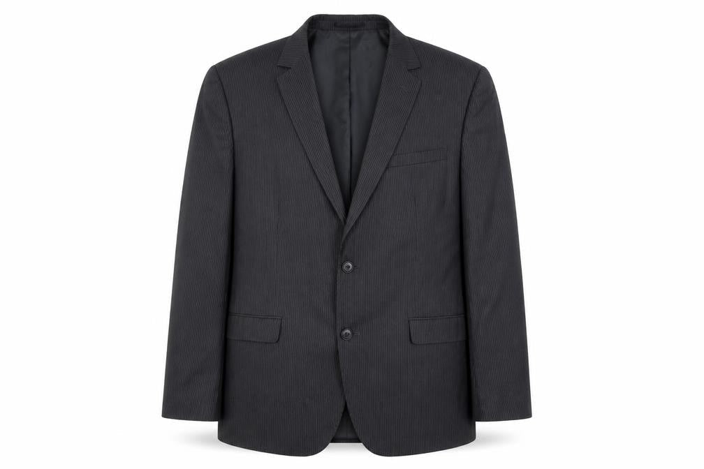 F&F Mens Grey Striped Polyester Jacket Suit Jacket Size 46