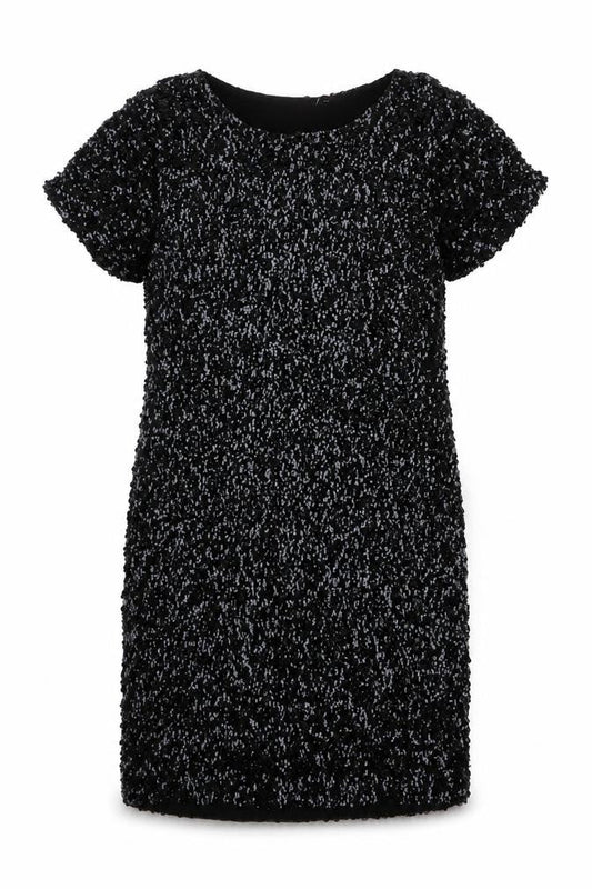 Apricot Womens Black Polyester Shift Size 10 Round Neck Pullover