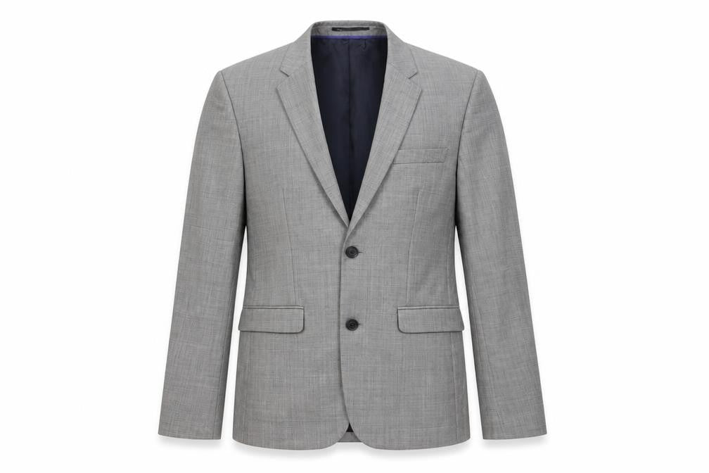 Topman Mens Grey Wool Jacket Suit Jacket Size 36