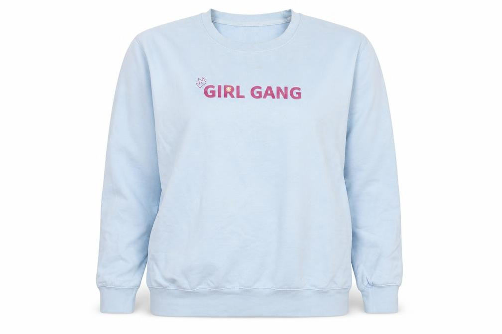 Preworn Womens Blue Cotton Pullover Sweatshirt Size XL Pullover - Girl Gang