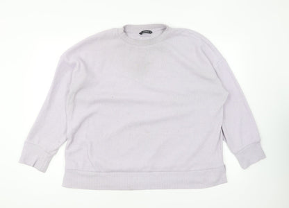 Dunnes Womens Purple Round Neck Polyester Pullover Jumper Size L