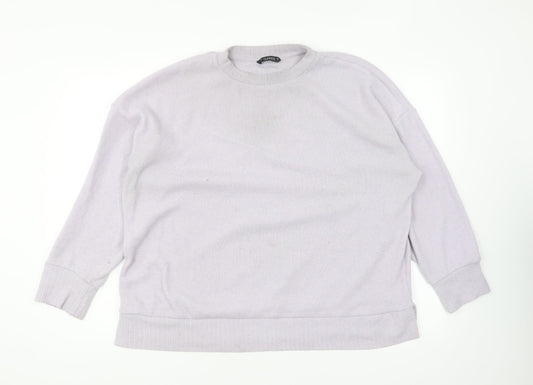 Dunnes Stores Womens Purple Round Neck Polyester Pullover Jumper Size L