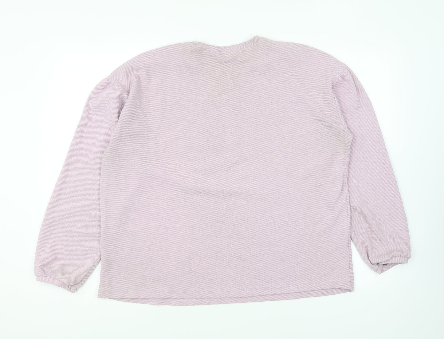 Dunnes Stores Womens Purple Polyester Pullover Sweatshirt Size L Pullover
