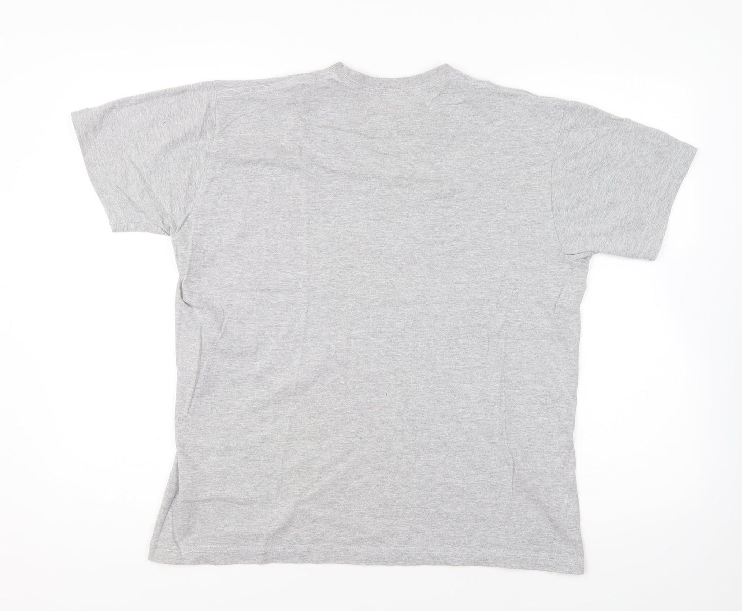 DH Shirts Mens Grey Cotton T-Shirt Size M Round Neck - Let It Snow