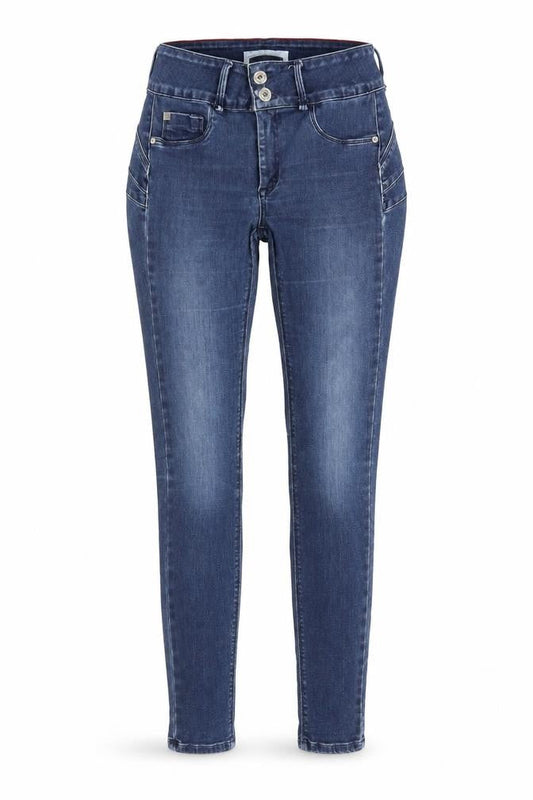 One size Womens Blue Cotton Skinny Jeans Size 30 in L26 in Regular Zip