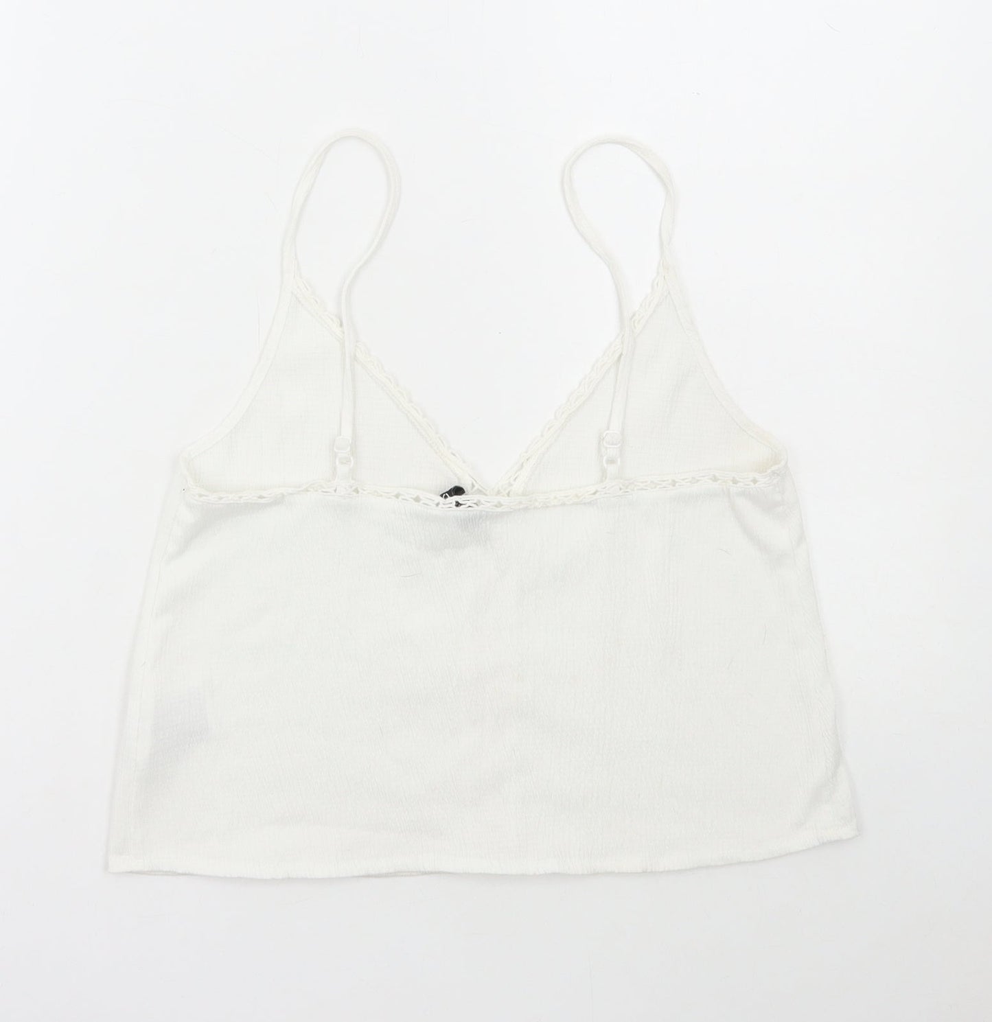 Divided by H&M Womens White Polyester Camisole Tank Size XS Scoop Neck - Lace Detail
