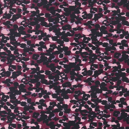 Onfire Womens Purple Floral Polyester Basic T-Shirt Size 12 V-Neck