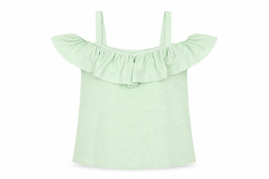 Atmosphere Womens Green Polyester Basic Tank Size 8 V-Neck - Cold Shoulder