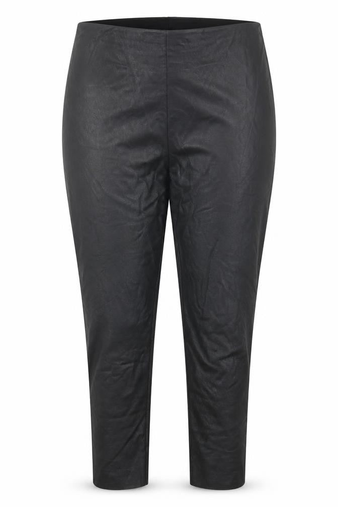 Gallery Womens Black Polyurethane Capri Trousers Size 16 L27 in Regular - Faux Leather