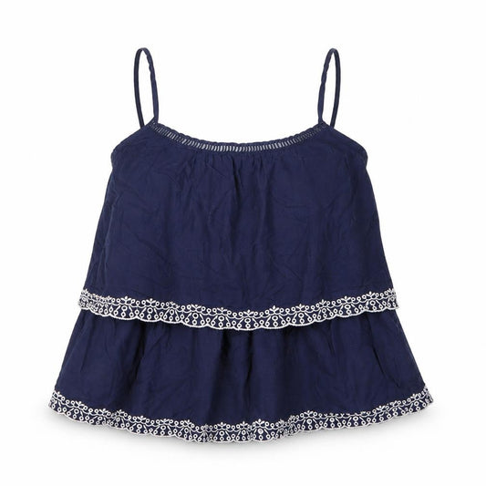 Atmosphere Womens Blue Cotton Basic Tank Size 8 Square Neck