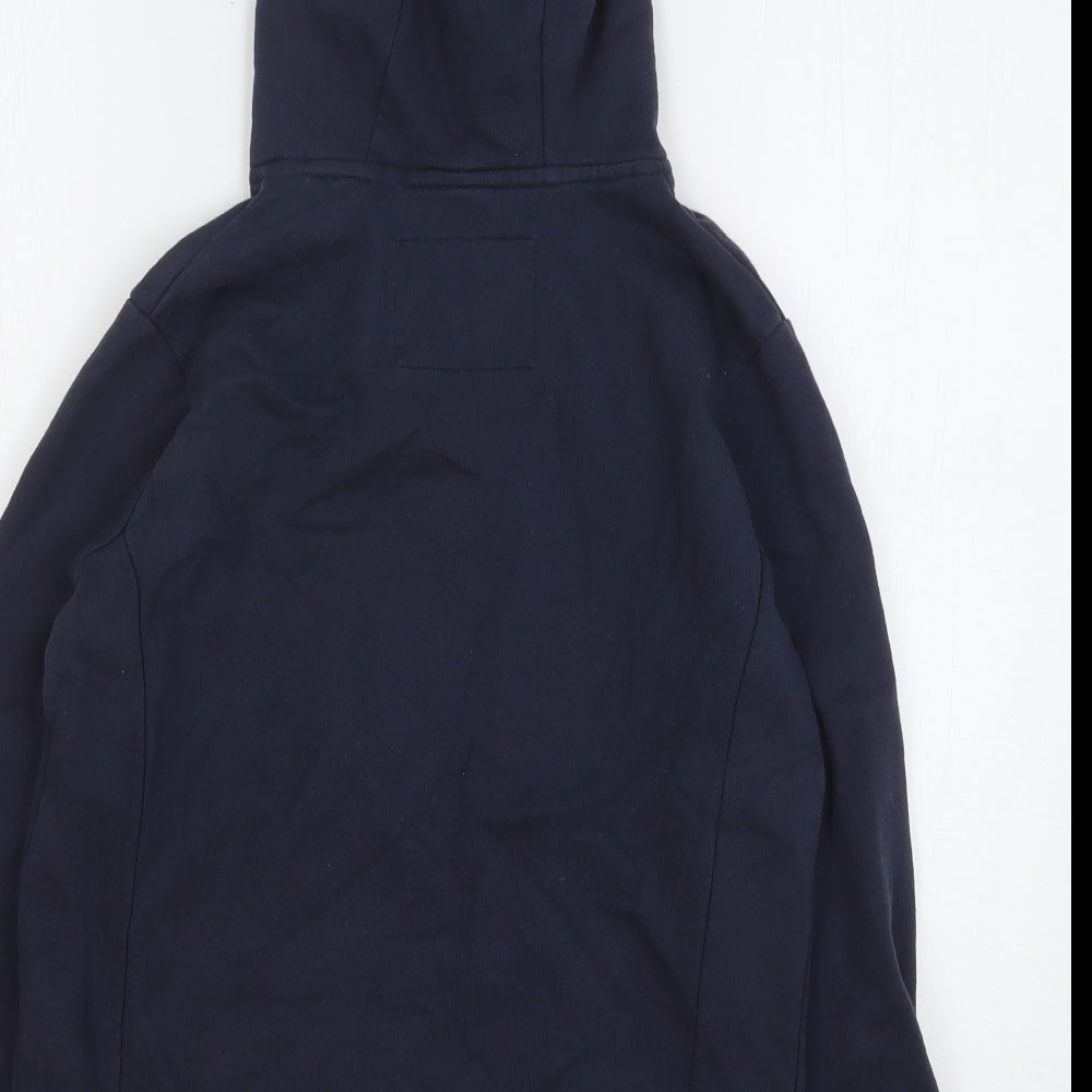 Ripstop Boys Blue Cotton Pullover Hoodie Size L Pullover