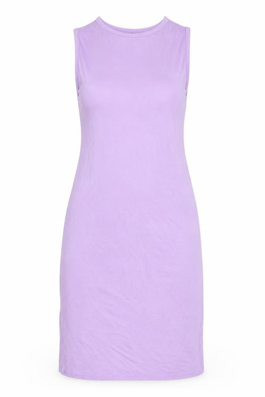 I SAW IT FIRST Womens Pink Viscose Tank Dress Size 6 Round Neck Pullover