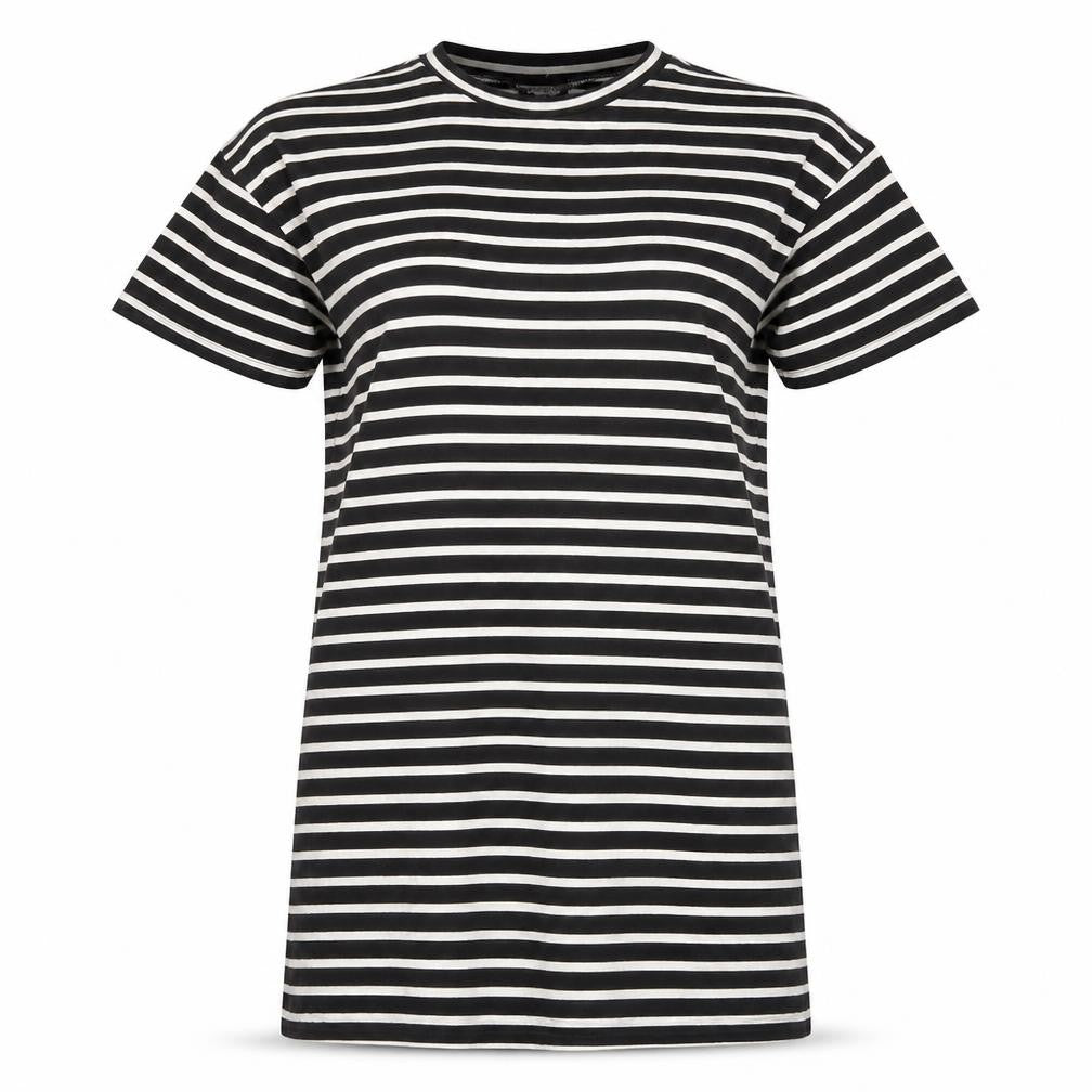 New Look Womens Multicoloured Striped Viscose T-Shirt Dress Size 8 Round Neck