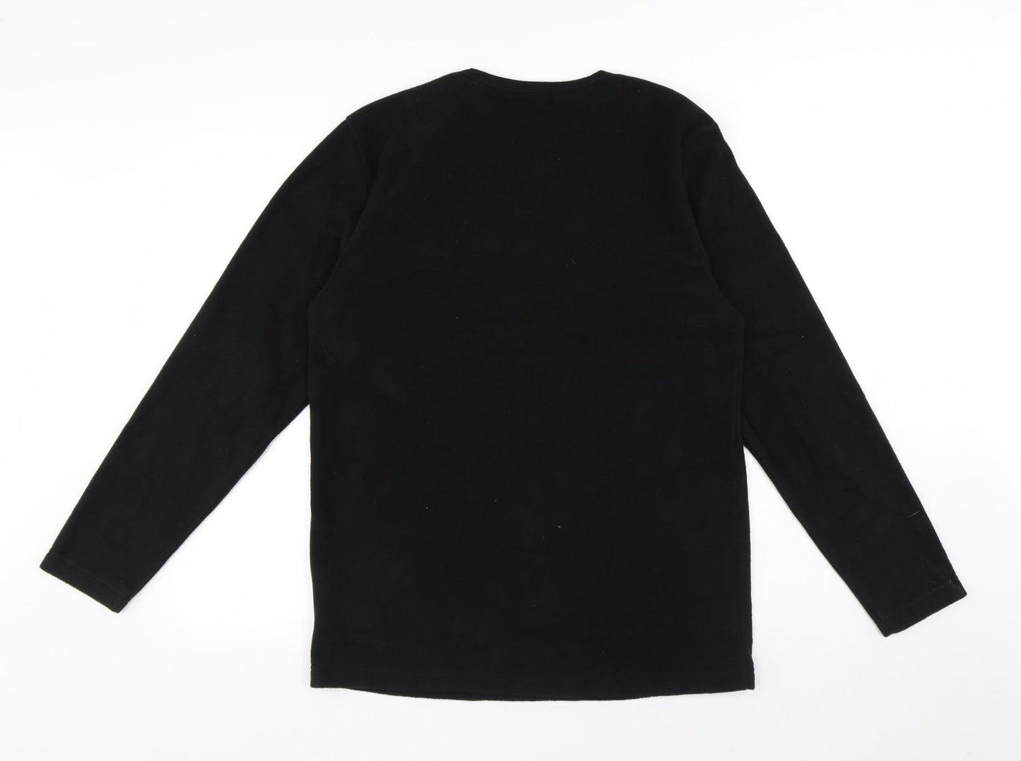 Preworn Mens Black Polyester Pullover Sweatshirt Size M