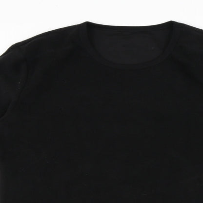 Preworn Mens Black Polyester Pullover Sweatshirt Size M