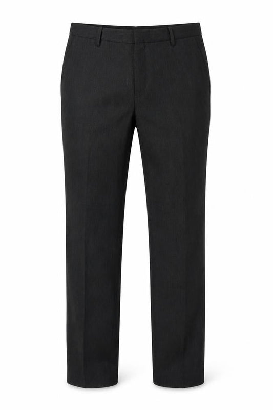 The Saville Row Mens Grey Polyester Trousers Size 34 in L27 in Regular Zip