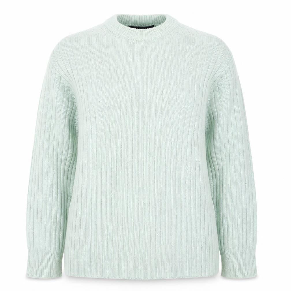 Marks & Spencer Womens Green Round Neck Polyester Pullover Jumper Size 14