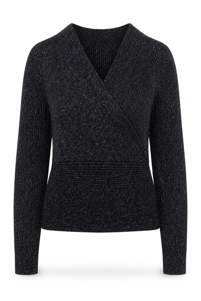 Body Flirt Womens Black V-Neck Viscose Pullover Jumper Size S