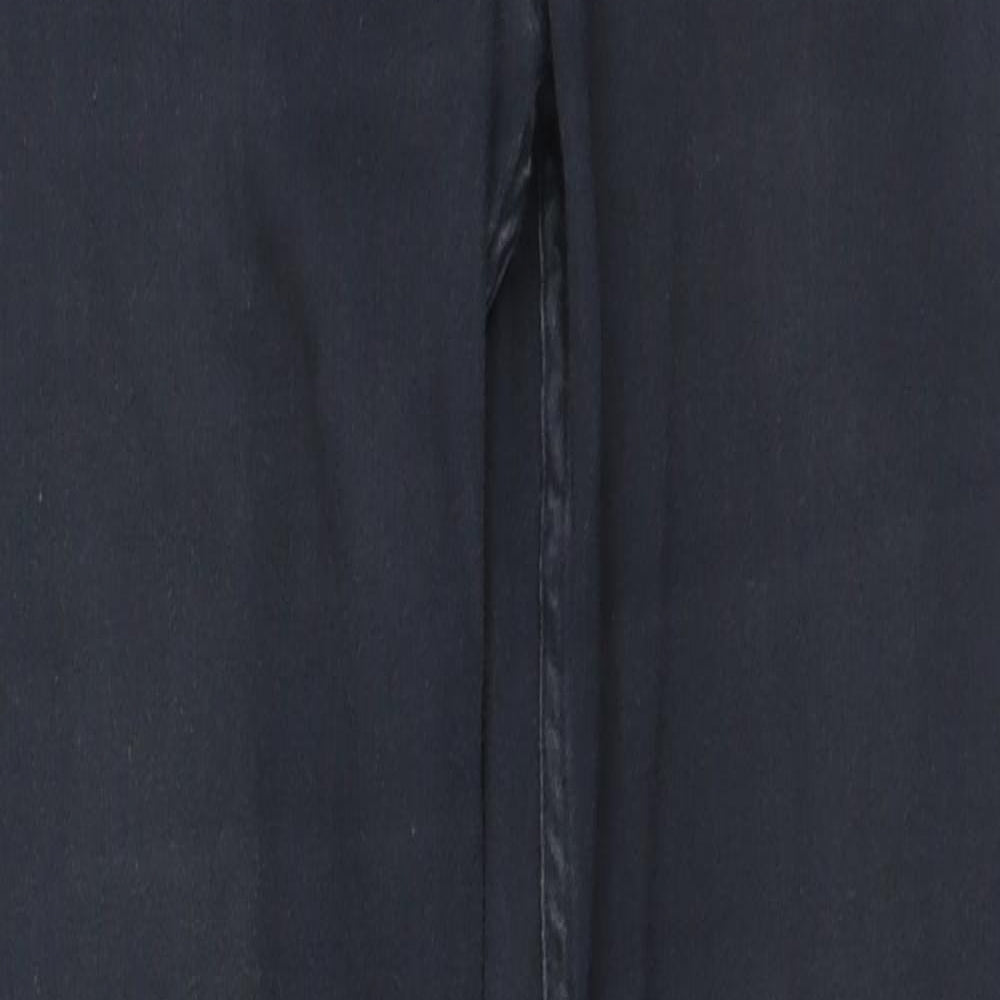 Marks and Spencer Womens Grey Cotton Straight Jeans Size 32 in L28 in Regular Zip