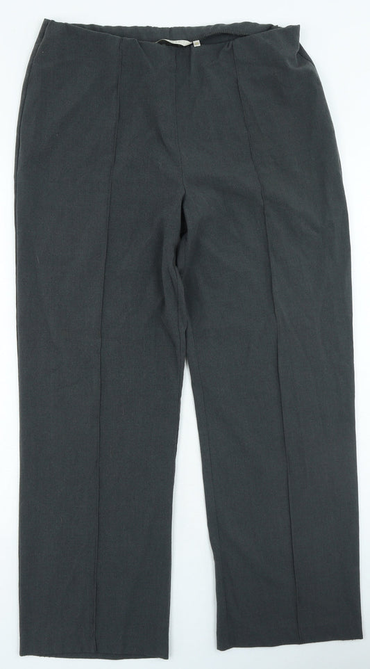 Epilogue Womens Grey Polyester Trousers Size 14 L28 in Regular