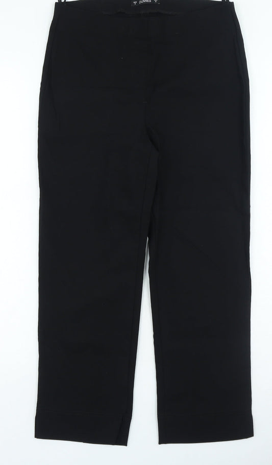 Dunnes Stores Womens Black Viscose Trousers Size S L21 in Regular